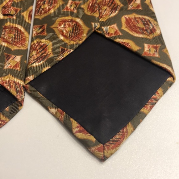 Burberry Tie - Green/ Gold - Picture 3 of 8